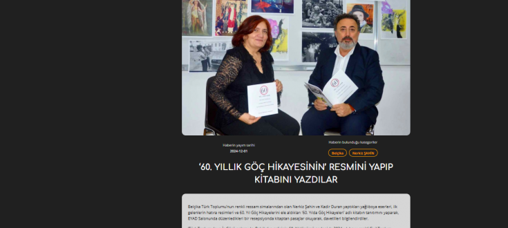 ‘60. YILLIK GÖÇ HİKAYESİNİN’ RESMİNİ YAPIP KİTABINI YAZDILAR  